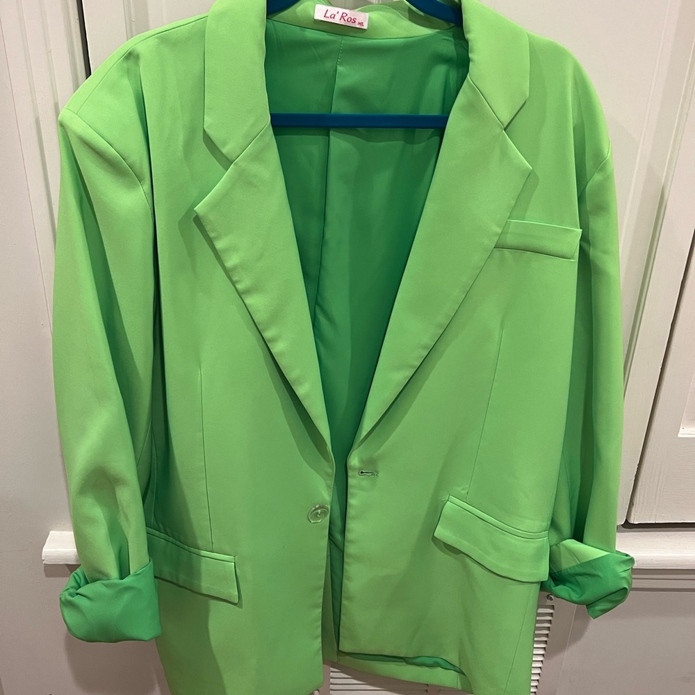 Oversized Neon Green Blazer